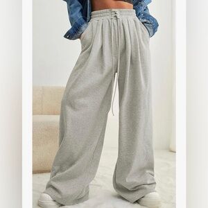 Aleumdr Women Wide Leg Sweatpants High Waist Drawstring Lounge Pants Pockets XL